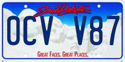 SD license plate 0CVV87