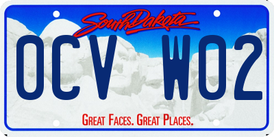 SD license plate 0CVW02