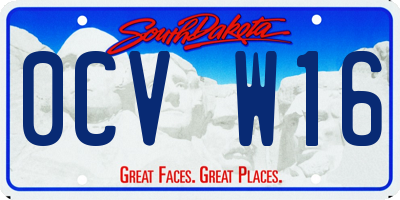 SD license plate 0CVW16