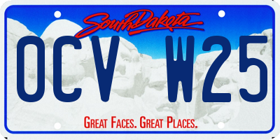 SD license plate 0CVW25