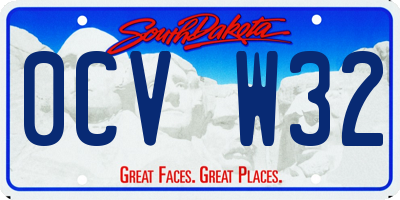 SD license plate 0CVW32