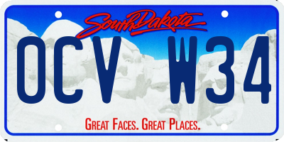 SD license plate 0CVW34