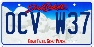 SD license plate 0CVW37