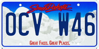 SD license plate 0CVW46