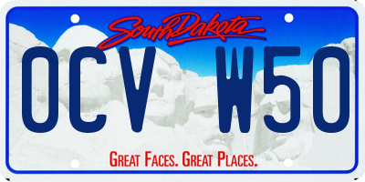 SD license plate 0CVW50
