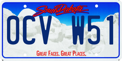 SD license plate 0CVW51