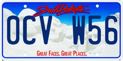 SD license plate 0CVW56