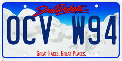 SD license plate 0CVW94