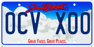 SD license plate 0CVX00