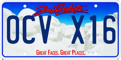SD license plate 0CVX16