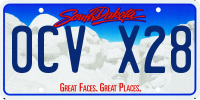 SD license plate 0CVX28