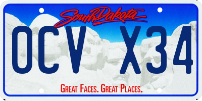 SD license plate 0CVX34