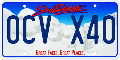 SD license plate 0CVX40