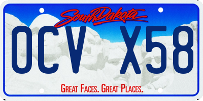 SD license plate 0CVX58