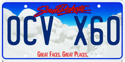 SD license plate 0CVX60