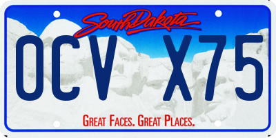 SD license plate 0CVX75