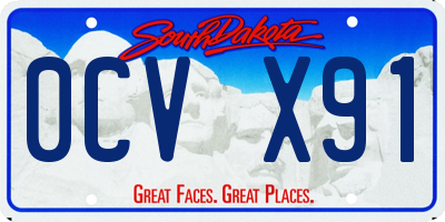 SD license plate 0CVX91