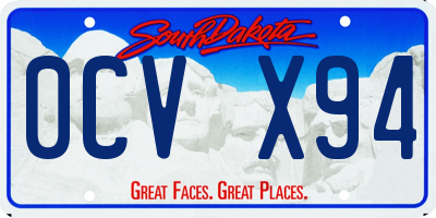 SD license plate 0CVX94