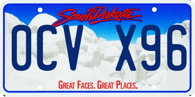 SD license plate 0CVX96