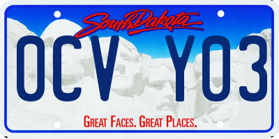 SD license plate 0CVY03