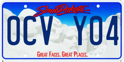 SD license plate 0CVY04