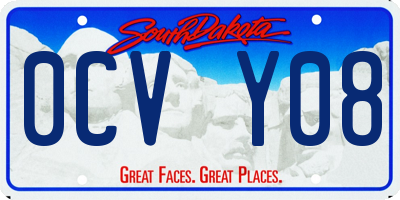 SD license plate 0CVY08