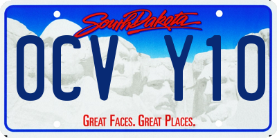 SD license plate 0CVY10