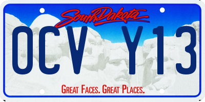 SD license plate 0CVY13