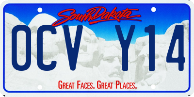 SD license plate 0CVY14