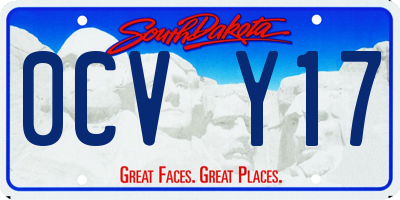 SD license plate 0CVY17