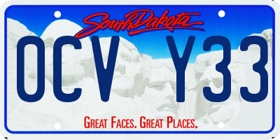 SD license plate 0CVY33
