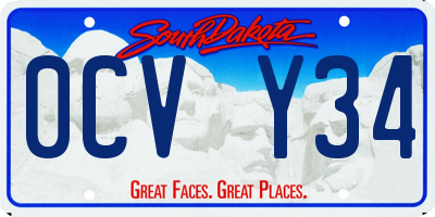 SD license plate 0CVY34
