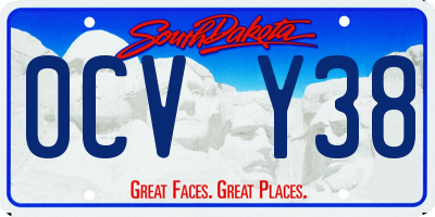 SD license plate 0CVY38