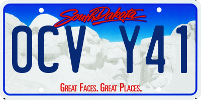 SD license plate 0CVY41