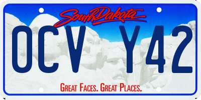 SD license plate 0CVY42