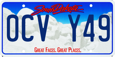 SD license plate 0CVY49