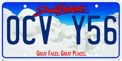 SD license plate 0CVY56