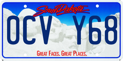 SD license plate 0CVY68