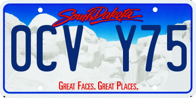 SD license plate 0CVY75