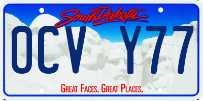 SD license plate 0CVY77