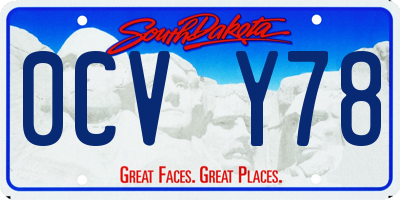 SD license plate 0CVY78
