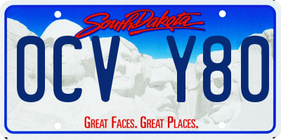 SD license plate 0CVY80