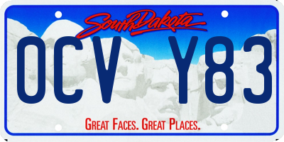 SD license plate 0CVY83