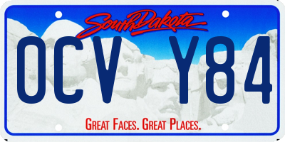 SD license plate 0CVY84