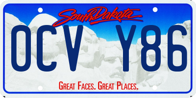SD license plate 0CVY86