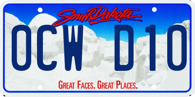 SD license plate 0CWD10
