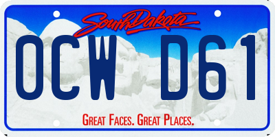 SD license plate 0CWD61