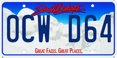 SD license plate 0CWD64