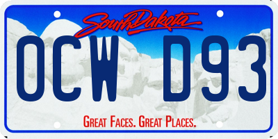 SD license plate 0CWD93