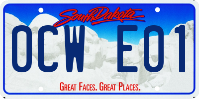 SD license plate 0CWE01